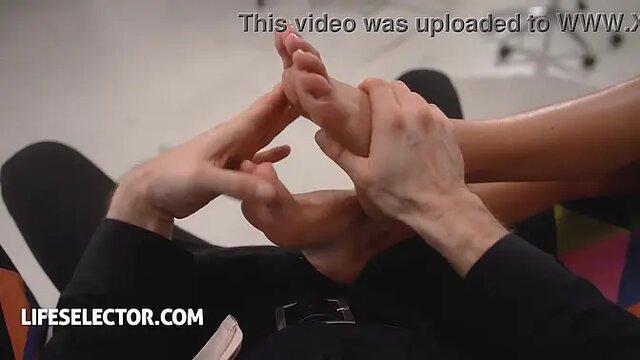 Office babe Shalina Devine teases with feet before hardcore fucking