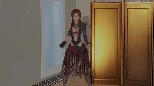 Judie tries on fine clothes and enjoys fucked by NPCs