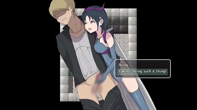 Evil villainess gets dominated by big cock in femdom gameplay