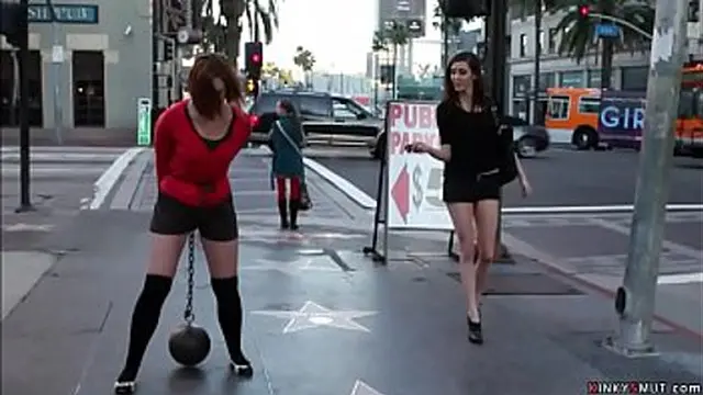 Publicly fucked and fisted by a slut