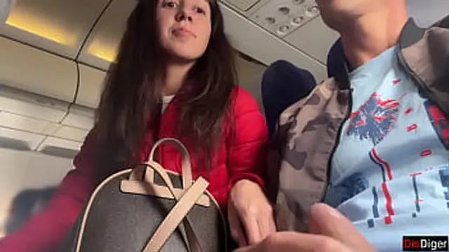 Plane Ride Exhibitionism - Risky Public Blowjob Showcase