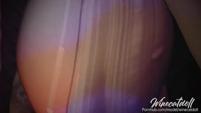 Cat Girl Stepsister gives blowjob & footjob, covered in spunk