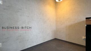 hot office secretary in stockings and high heels and boss have passionate lunch break sex on the wall creampie - business-bitch