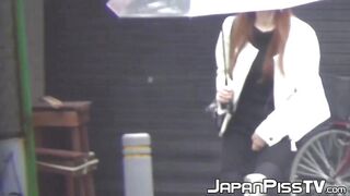 Japanese ladies lose control in public bathroom