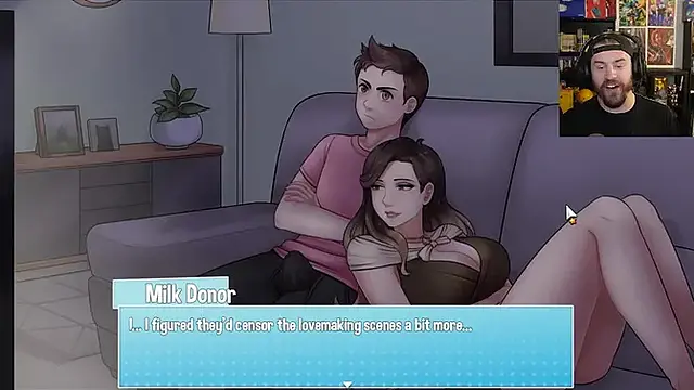 Creampied MILF spanks and rides cock in horror movie marathon