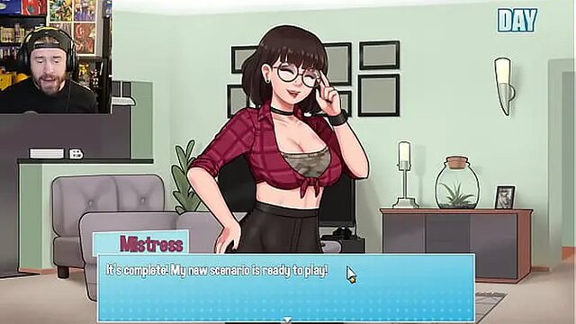 Short guy charms milf with big tits and grinds on her