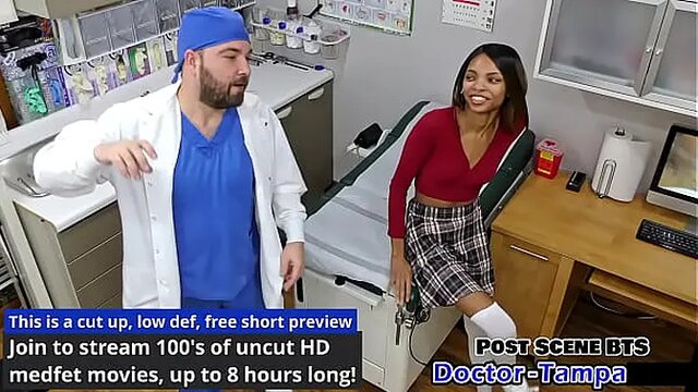 Dr  Tampa humiliates black girl in latex with big natural tits