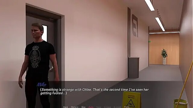 Curvy busty 3D babe takes big shaft in animated netorare scene