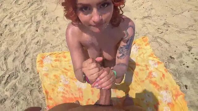 A voyeur caught a naked amateur couple having sex on the beach  A stranger watched everything