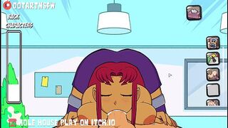 Starfire Full Scenes Creampie Compilation - Hole House Game [Rule 34, Hentai, Cartoon]