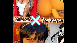 Yor Forger x Mikasa cosplay, which one turns you on the most?