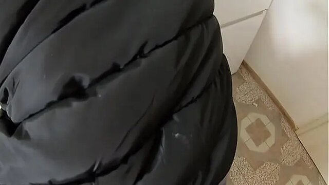 Milfy Calla deep-throats and gets fucked in her wet pussy while wearing a dirty down-jacket and ug