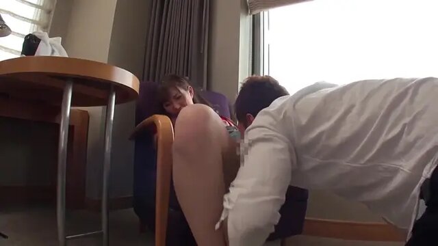 Tall Japanese college babe takes auditions wild