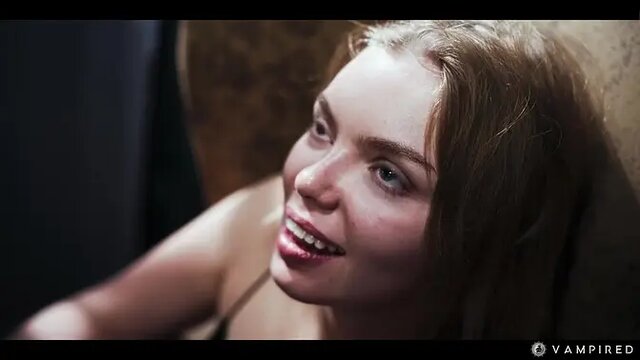 Brunette vampire dominates cute blonde Ashby into submission