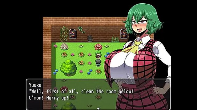 Scattered Fragments: Big-titted Yuuka's Hentai Game Play