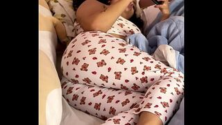 Chubby Girl Farting on Bed Loud and Natural