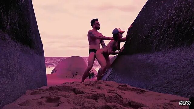 Blonde babe gives deepthroat POV blowjob while massaging feet