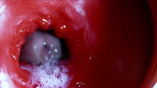 Very close huge streams of sperm in a sweet hole ASMR wet squelches