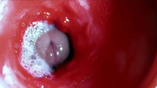 Amateur redhead gets a huge cumload in her soaking hole