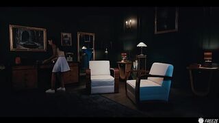 Lesbian Freeze Fetish - Brunette Latina Girl Stops Time And Pranks Coco Bae While Sucking Her Tits