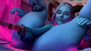 Powerful orgasms bring the cosplayer to squirt