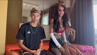 Young friends are left alone at home and lose their virginity