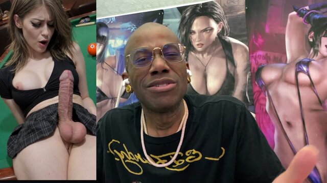 Trans girl getting rock-hard for you